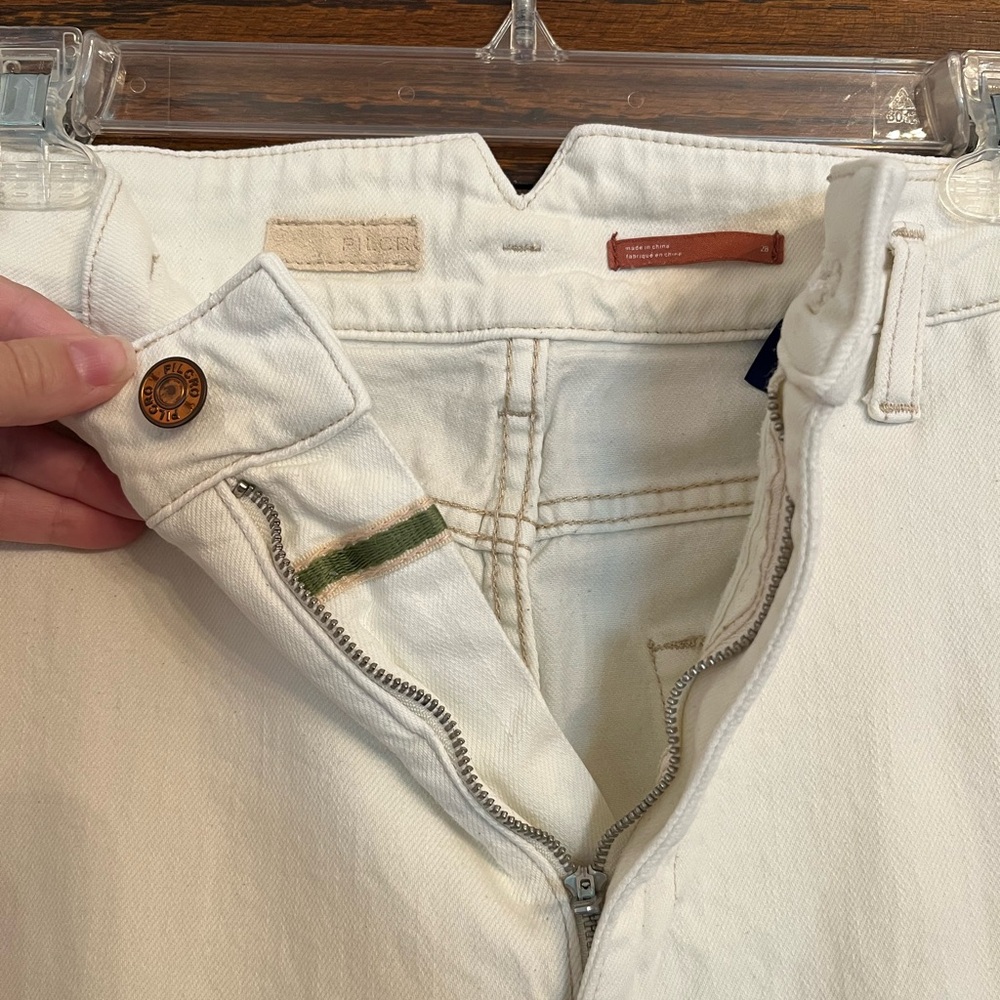 Anthropologie Pilcro Cream/Ivory Straight Trouser Jeans, 28 - Picture 6 of 13